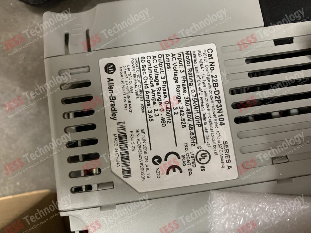 Image #3 of Repair ALLEN BRADLEY 22B-D2P3N104 power flex 40p (0.75kw) inverter BD2P3N0W6290205 in Malaysia, Singapore, Thailand, Indonesia
