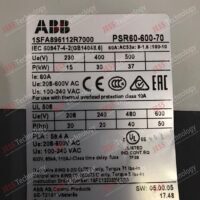 Repair ABB PSR60-600-70 Softstarter PSR60-600-70 for max 600V main voltage and 100-240V 50/60Hz control supply voltage NONE in Malaysia, Singapore, Thailand, Indonesia