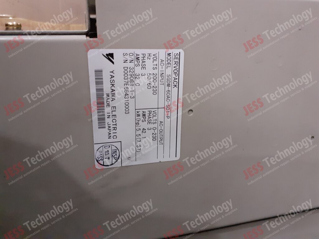 Image #3 of Repair YASKAWA G7 SGDM-60AC-SD1-P Brand: Yaskawa Servopack Model: SGDM-60AC-SD1-P S/N: D0037E664310003 D0037E664310003r in Malaysia, Singapore, Thailand, Indonesia