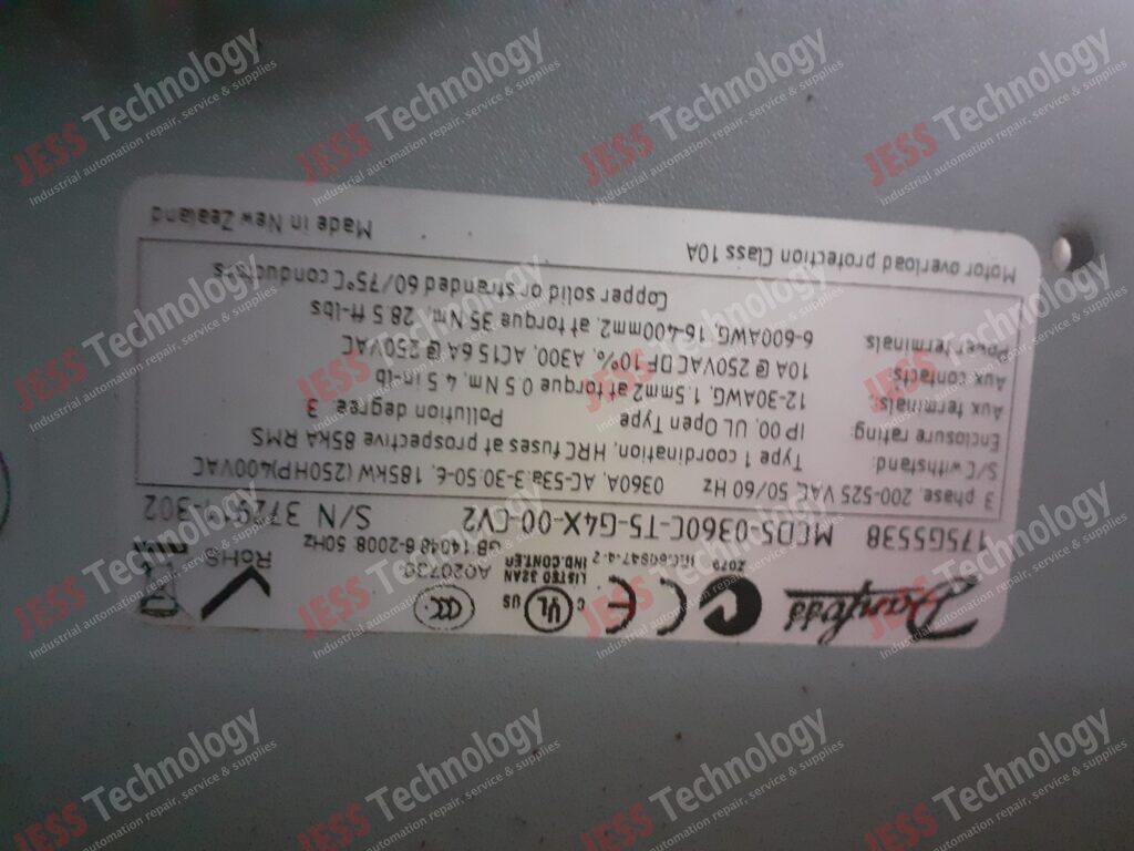 Image #4 of Repair DANFOSS mcd5-0360c-t5-g4x-00-cv2 Denfoss soft starter, model no: mcd5-0360c-t5-g4x-00-cv2, serial no: 372911-302 372911-302 in Malaysia, Singapore, Thailand, Indonesia