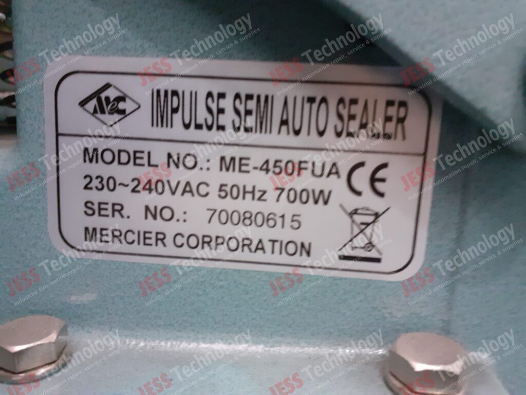 Image #3 of Repair - ME-450FUA Impulse Semi Auto Sealer Model: ME-450FUA Serial No: 70080615 70080615 in Malaysia, Singapore, Thailand, Indonesia