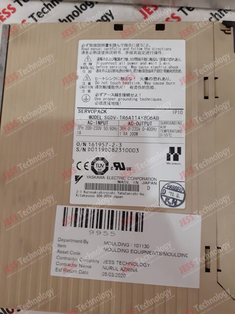 Image #3 of Repair MITSUBISHI SGDV-1R6A11AY806AB Servopack Brand: Mitsubishi Model: SGDV-1R6A11AY806AB S/N: D0119D082310003 *URGENT* D0119D082310003 in Malaysia, Singapore, Thailand, Indonesia