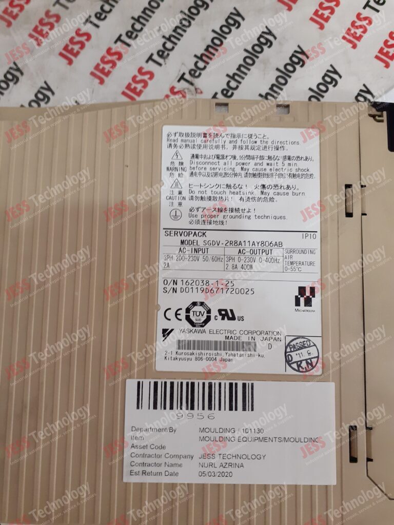 Image #3 of Repair YASKAWA SGDV-2R8A11AY806AB Servopack Brand: Mitsubishi Model: SGDV-2R8A11AY806AB S/N: D0119D671720025 *URGENT* D0119D671720025 in Malaysia, Singapore, Thailand, Indonesia