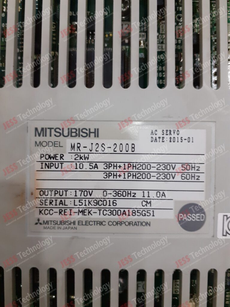 Image #4 of Repair MITSUBISHI MR-J2S-200B Mitsubishi Servo Drive (TJE7407) Model: MR-J2S-200B Serial No: L51K9C016 L51K9C016 in Malaysia, Singapore, Thailand, Indonesia