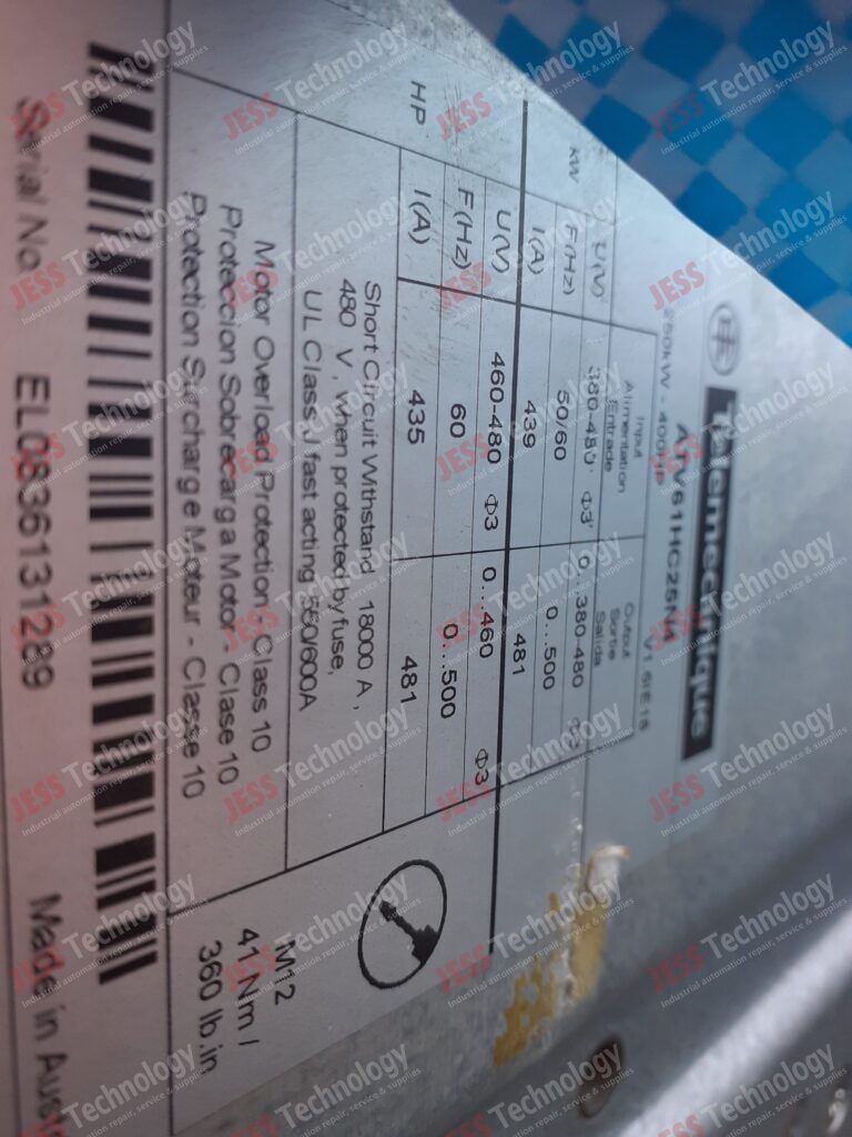 Image #4 of Repair SCHNEIDER ELECTRIC ATV61HC25N4 Schneider inverter, model no: atv61hc25n4, serial no: el0836131289 (URGENT) EL0836131289 in Malaysia, Singapore, Thailand, Indonesia