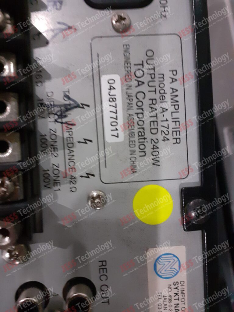 Image #3 of Repair PA A-1724 Pa amplifier, model no: a-1724, serial no: 04j8777017 04J8777017 in Malaysia, Singapore, Thailand, Indonesia