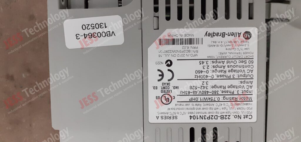 Image #2 of Repair ALLEN BRADLEY 22B-D203N104 Allen bradley powerflex 40 inverter (0.75kw) BD2P3N0W2290131 in Malaysia, Singapore, Thailand, Indonesia