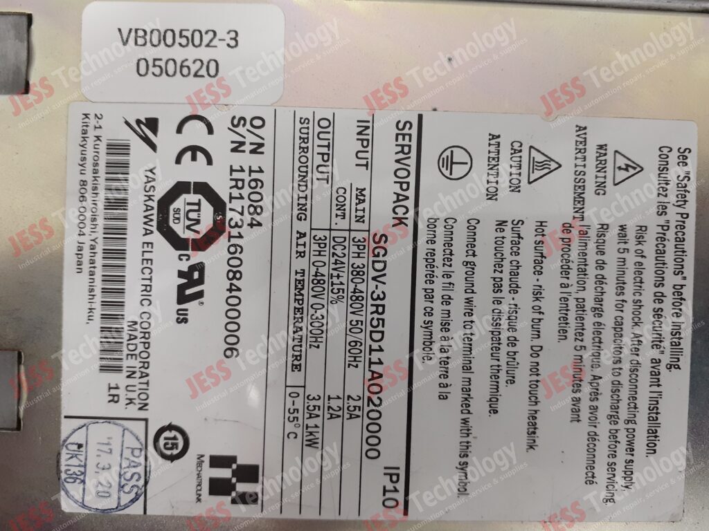 Image #2 of Repair YASKAWA SGDV-5R4D11A yaskawa servopack 1R1731608400006 in Malaysia, Singapore, Thailand, Indonesia