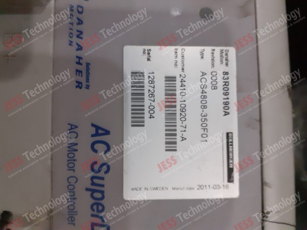 Image #3 of Repair DANAHER ACS4808-350F01 Brand: Danaher AC Super Drive Model: ACS4808-350F01 S/N: 12876267-004 12876267-004 in Malaysia, Singapore, Thailand, Indonesia