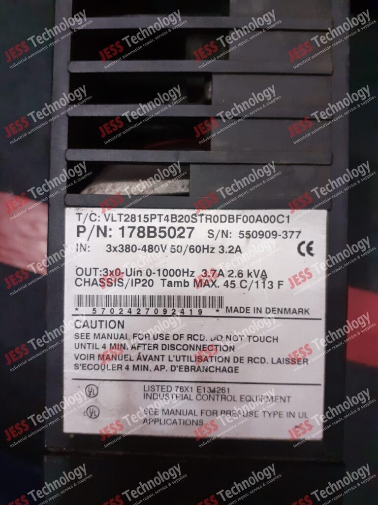 Image #3 of Repair DANFOSS VLT2815PT4B20STR0DBF00A00C1 Brand: Danfoss Inverter S/N: 550909-377 550909-377 in Malaysia, Singapore, Thailand, Indonesia