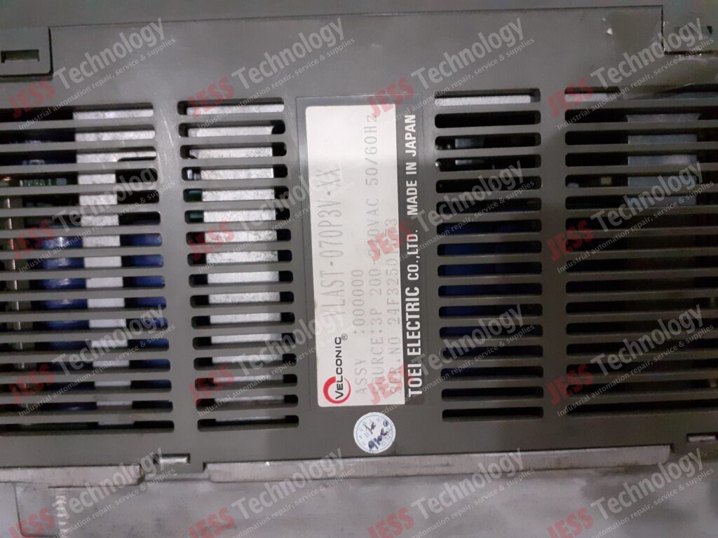 Image #3 of Repair TOSHIBA VLAST-070P3V-XX Brand: TOSHIBA VELCONIC SERVO Model: VLAST-070P3V-XX S/N: 24F32501673 24F32501673 in Malaysia, Singapore, Thailand, Indonesia