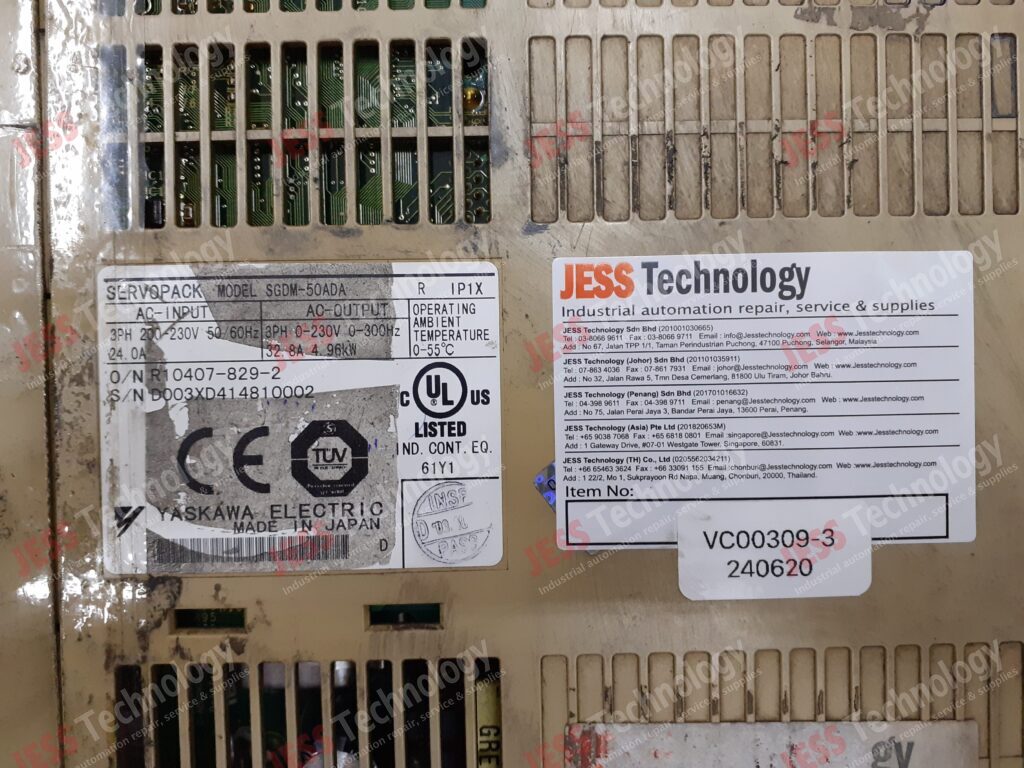 Image #2 of Repair YASKAWA SGDM-50ADA YASKAWA SERVOPACK D003XD414810002 in Malaysia, Singapore, Thailand, Indonesia
