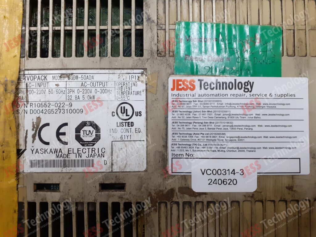 Image #2 of Repair YASKAWA SGDM-50ADA YASKAWA SERVOPACK D0042G527310009 in Malaysia, Singapore, Thailand, Indonesia