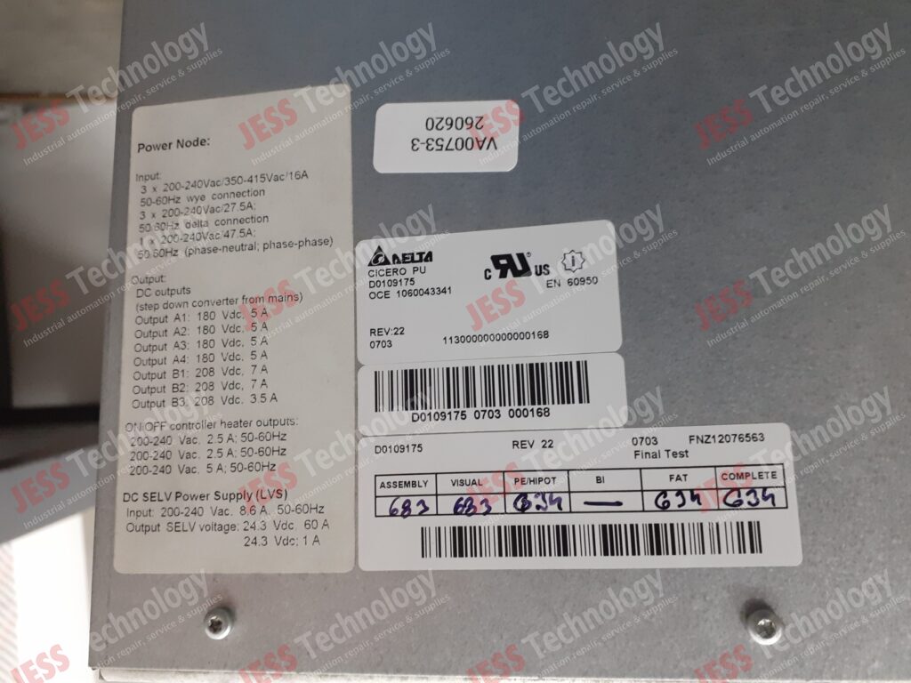 Image #2 of Repair DELTA D0109175 Power supply D0109175 0703 000168 in Malaysia, Singapore, Thailand, Indonesia