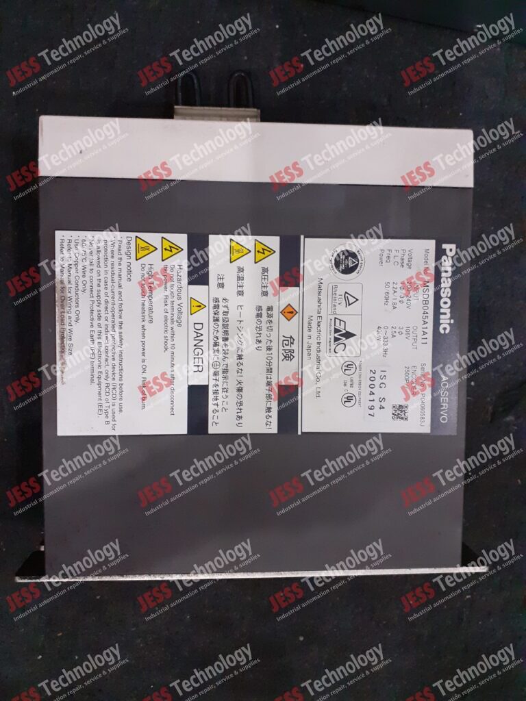 Image #3 of Repair PANASONIC MSDB045A1A11 Brand: Panasonic AC Servo Model: MSDB045A1A11 S/N: P04060583J P04060583J in Malaysia, Singapore, Thailand, Indonesia