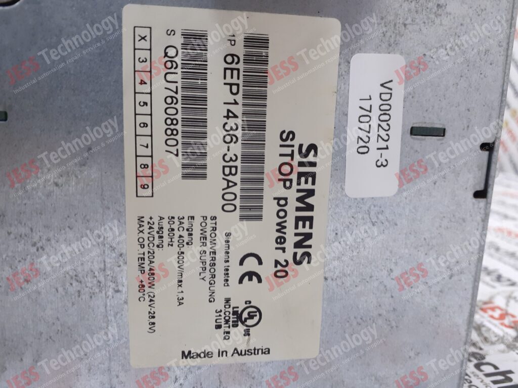 Image #1 of Repair SIEMENS 6EP1436-3BA00 SIEMENS SITOP POWER module Q6U7608807 in Malaysia, Singapore, Thailand, Indonesia
