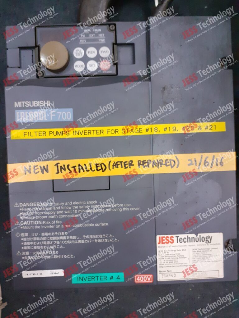 Image #4 of Repair MITSUBISHI FR-F740-7.5K Brand: Mitsubishi Inverter Model: FR-F740-7.5K S/N: FR-F740-7.5K K8344C003 in Malaysia, Singapore, Thailand, Indonesia