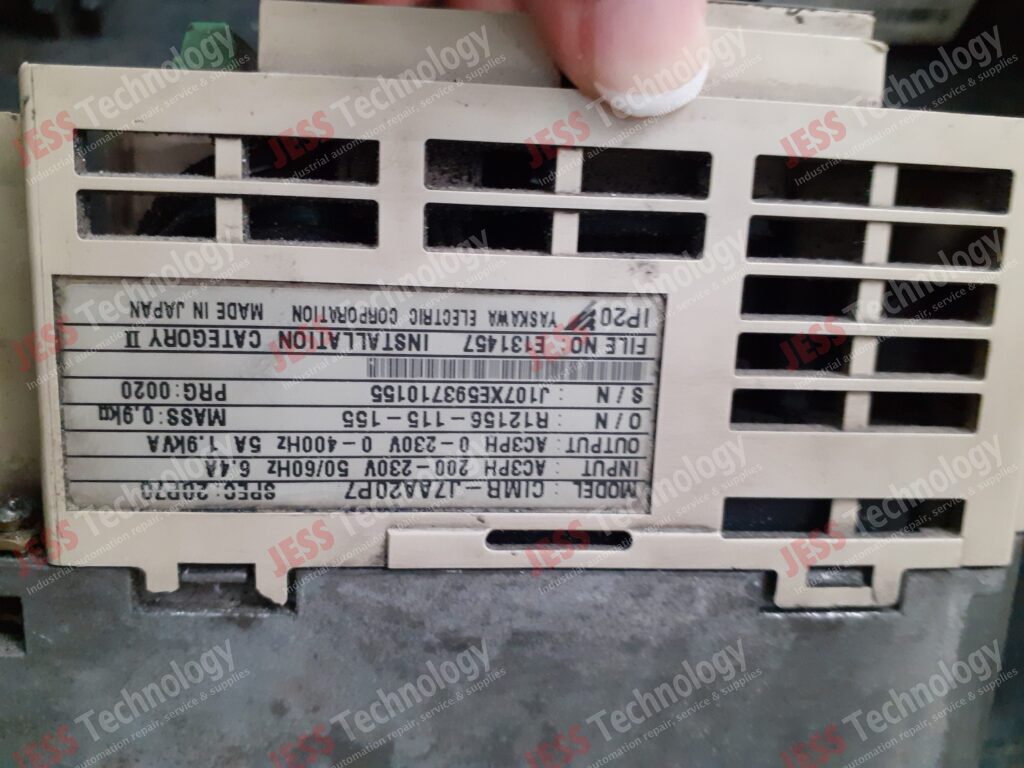 Image #3 of Repair YASKAWA CIMR-J7AA20P7 Brand: Yaskawa Inverter Model: CIMR-J7AA20P7 S/N: J107XE593710155 J107XE593710155 in Malaysia, Singapore, Thailand, Indonesia