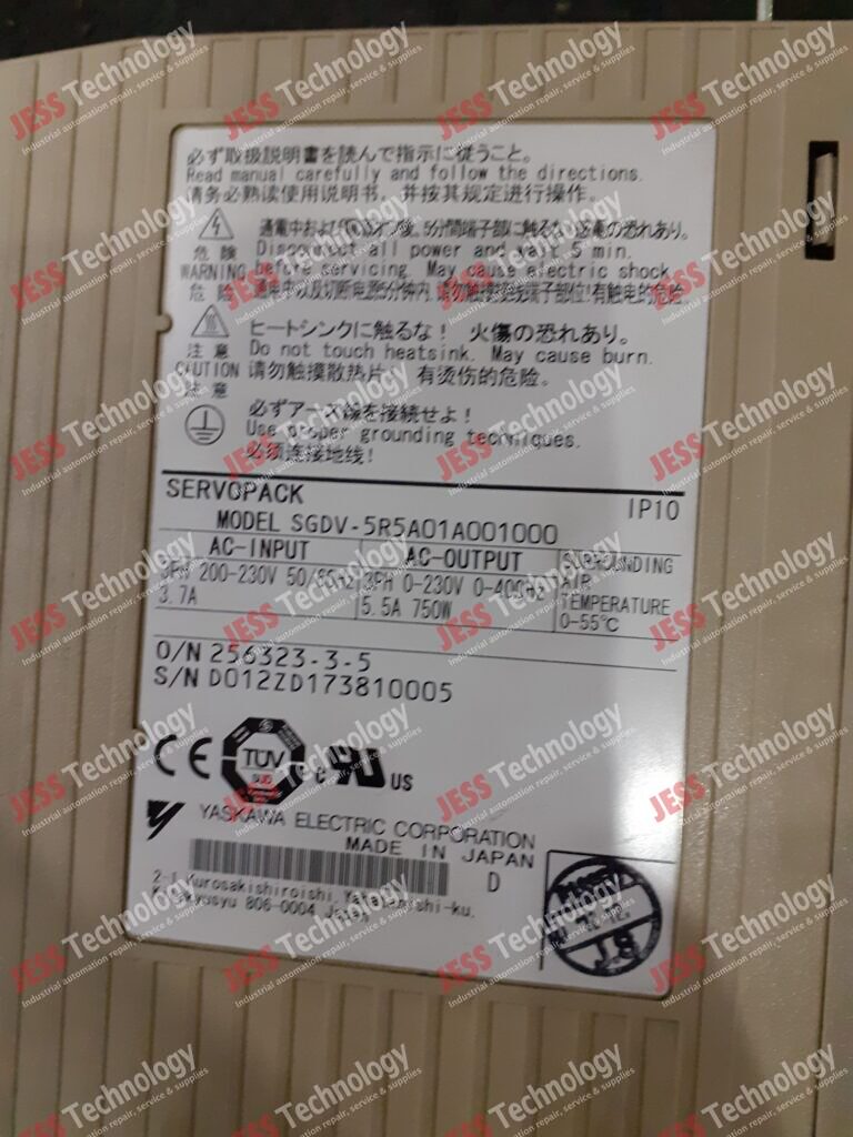 Image #3 of Repair YASKAWA SGDV-5R5A01A001000 Brand: Yaskawa Servopack Model: SGDV-5R5A01A001000 S/N: D012ZD173810005 D012ZD173810005 in Malaysia, Singapore, Thailand, Indonesia