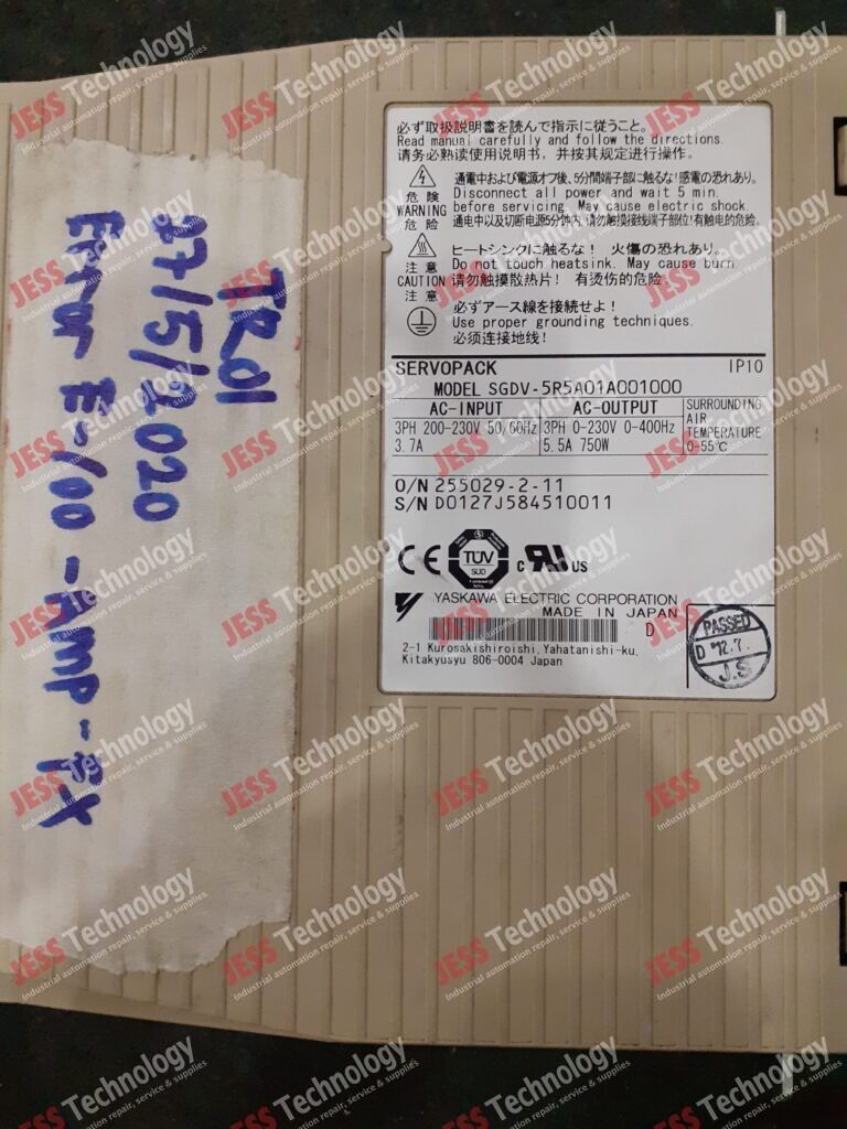 Image #3 of Repair YASKAWA SGDV-5R5A01A001000 Brand: Yaskawa Servopack Model: SGDV-5R5A01A001000 S/N: D0127J584510011 D0127J584510011 in Malaysia, Singapore, Thailand, Indonesia