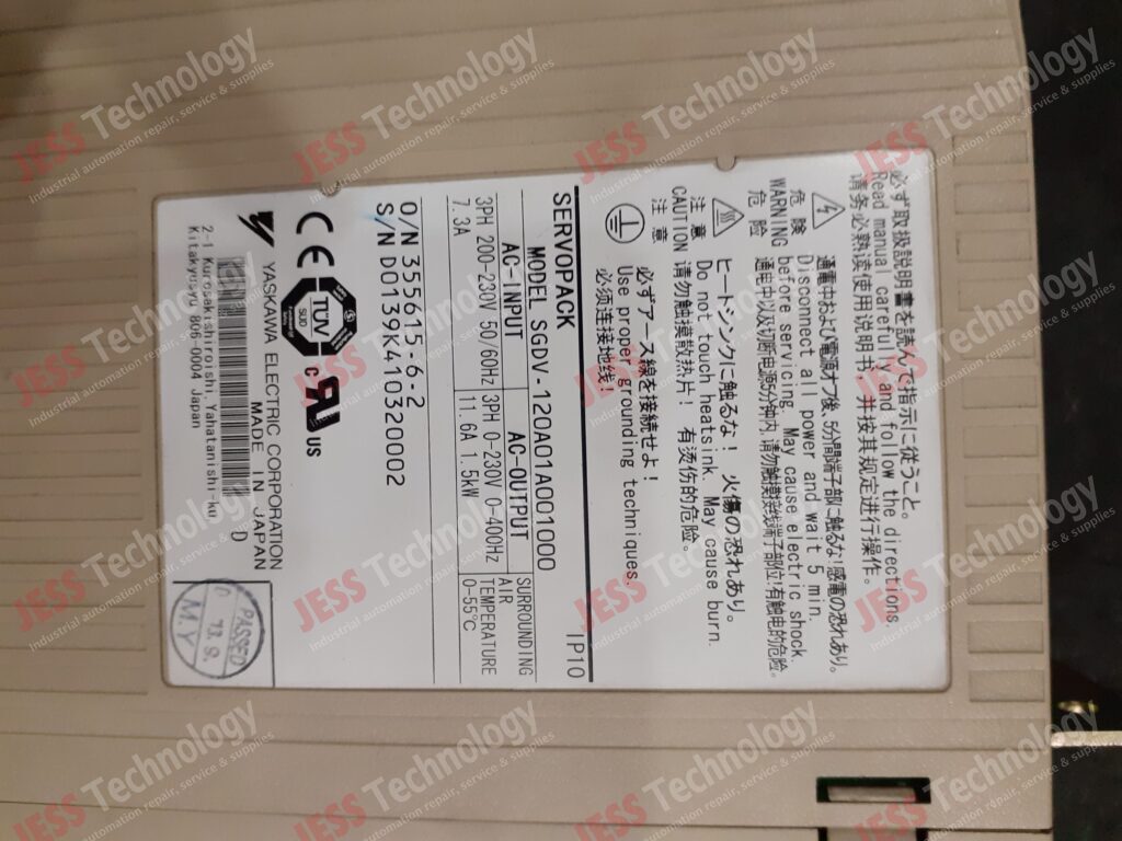 Image #3 of Repair YASKAWA SGDV-120A01001000 Brand: Yaskawa Servopack Model: SGDV-120A01001000 S/N: D0139K410320002 D0139K410320002 in Malaysia, Singapore, Thailand, Indonesia