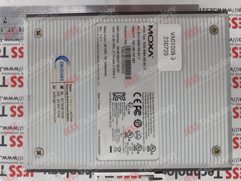 Image #1 of Repair MOXA EDS-408A-SS-SC-T Moxa ethernet TAEJD102663 in Malaysia, Singapore, Thailand, Indonesia