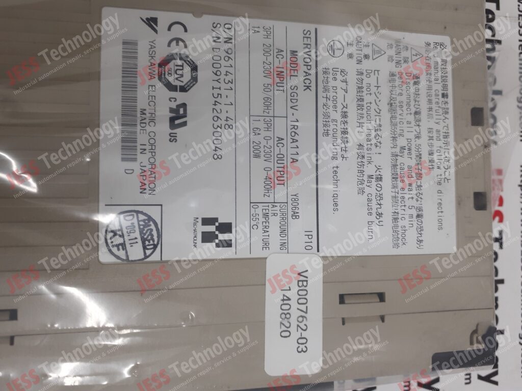 Image #2 of Repair YASKAWA SERVOPACK SGDV-1R6A11A yaskawa servopack D009YI542630048 in Malaysia, Singapore, Thailand, Indonesia