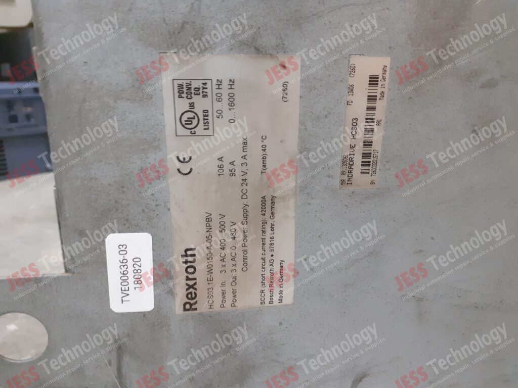 Image #2 of Repair REXROTH HCS03 1E-W0150-A-05 Rexroth inverter 7260302015705 in Malaysia, Singapore, Thailand, Indonesia