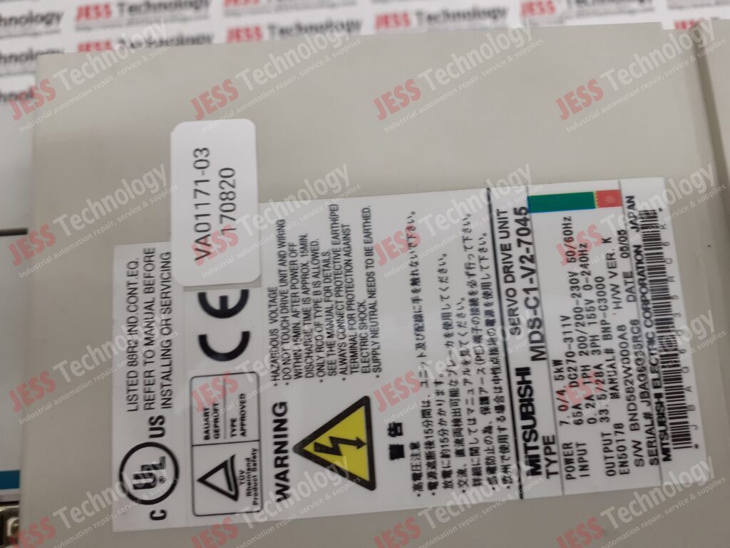 Image #2 of Repair MITSUBISHI MDS-C1-V2-7045 Servo JBAG6G35RC6 in Malaysia, Singapore, Thailand, Indonesia
