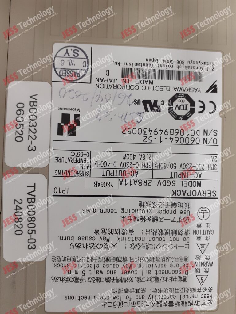 Image #2 of Repair YASKAWA SERVOPACK SGDV-2R8A11A yaskawa servopack D0106B949430052 in Malaysia, Singapore, Thailand, Indonesia