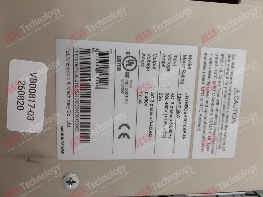 Image #2 of Repair TECO JNTHBCBA0010BE-U teco inverter (10)104601500 in Malaysia, Singapore, Thailand, Indonesia