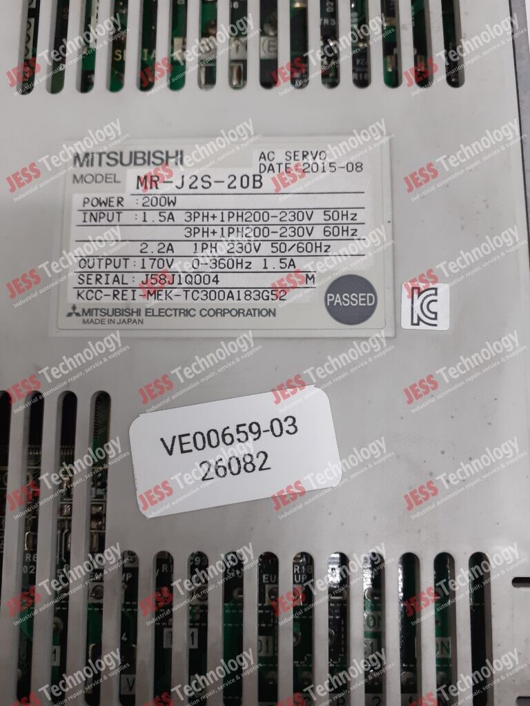 Image #2 of Repair MITSUBISHI MR-J2S-20B Mitsubishi AC servo drive GATE PASS : CBP113577 J58J1Q004 in Malaysia, Singapore, Thailand, Indonesia