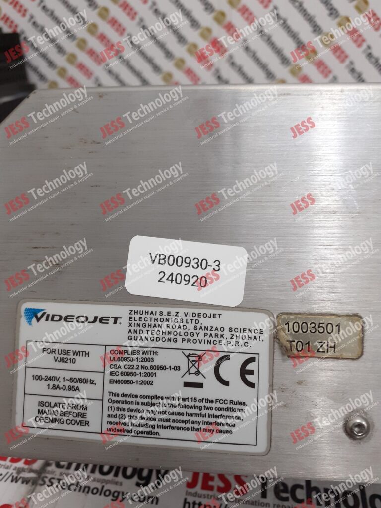 Image #2 of Repair VIDEOJET 6210 videojet touchscreen 60950-1-03 in Malaysia, Singapore, Thailand, Indonesia