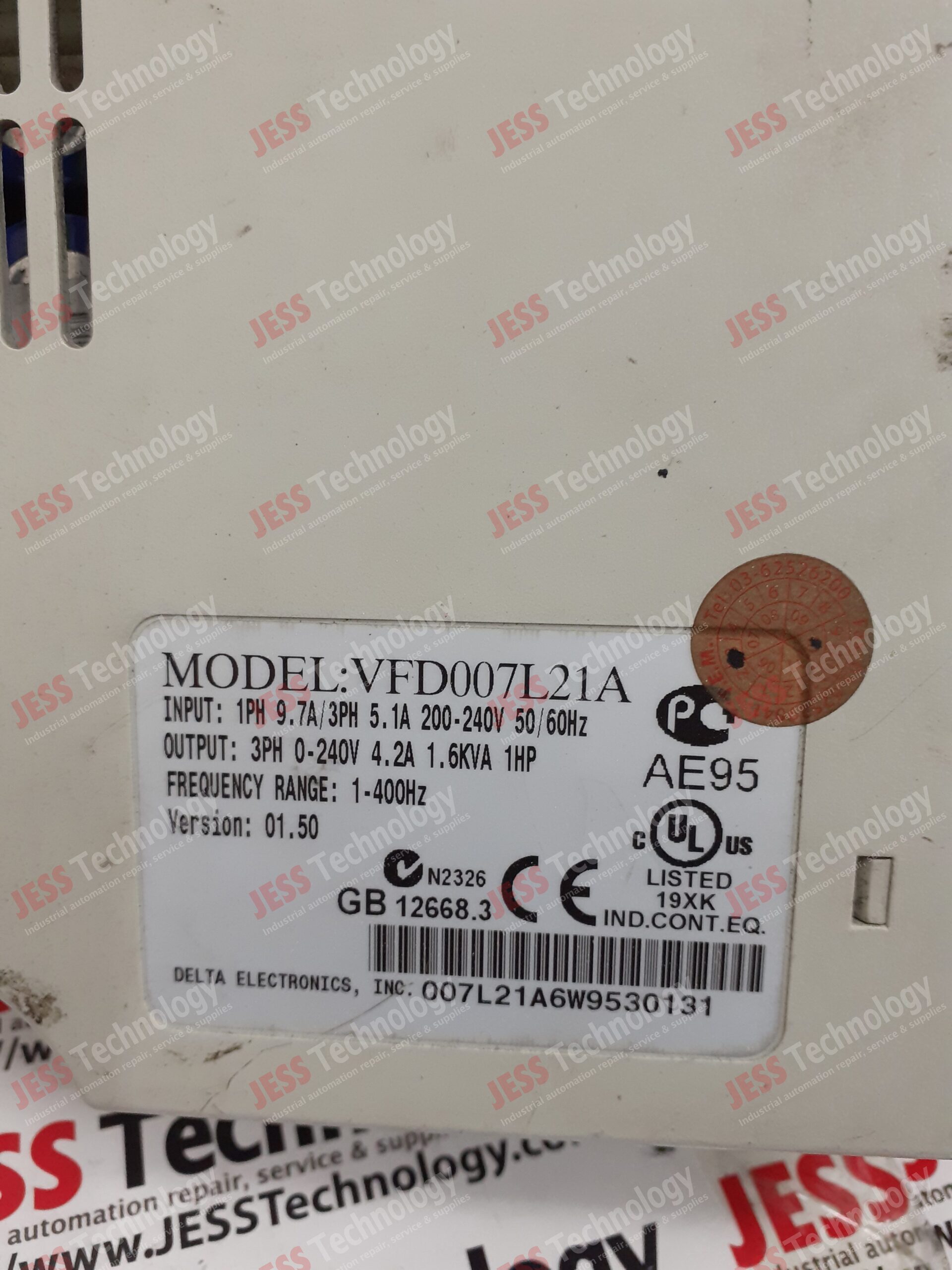 JESS Repair Service in Malaysia - Repair DELTA Delta VFD-L