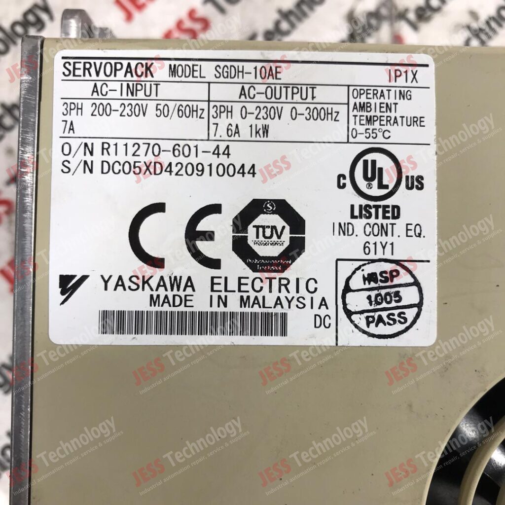 Image #1 of Repair YASKAWA SGDH-10AE YASKAWA SERVOPACK. MODEL NO: SGDH-10AE. SERIAL NO: DC05XD420910044 DC05XD420910044 in Malaysia, Singapore, Thailand, Indonesia