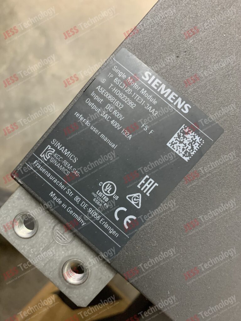 Image #3 of Repair SIEMENS 6SL3120-1TE31-3AA3 Siemens Single Motor Module T-H06232992 in Malaysia, Singapore, Thailand, Indonesia