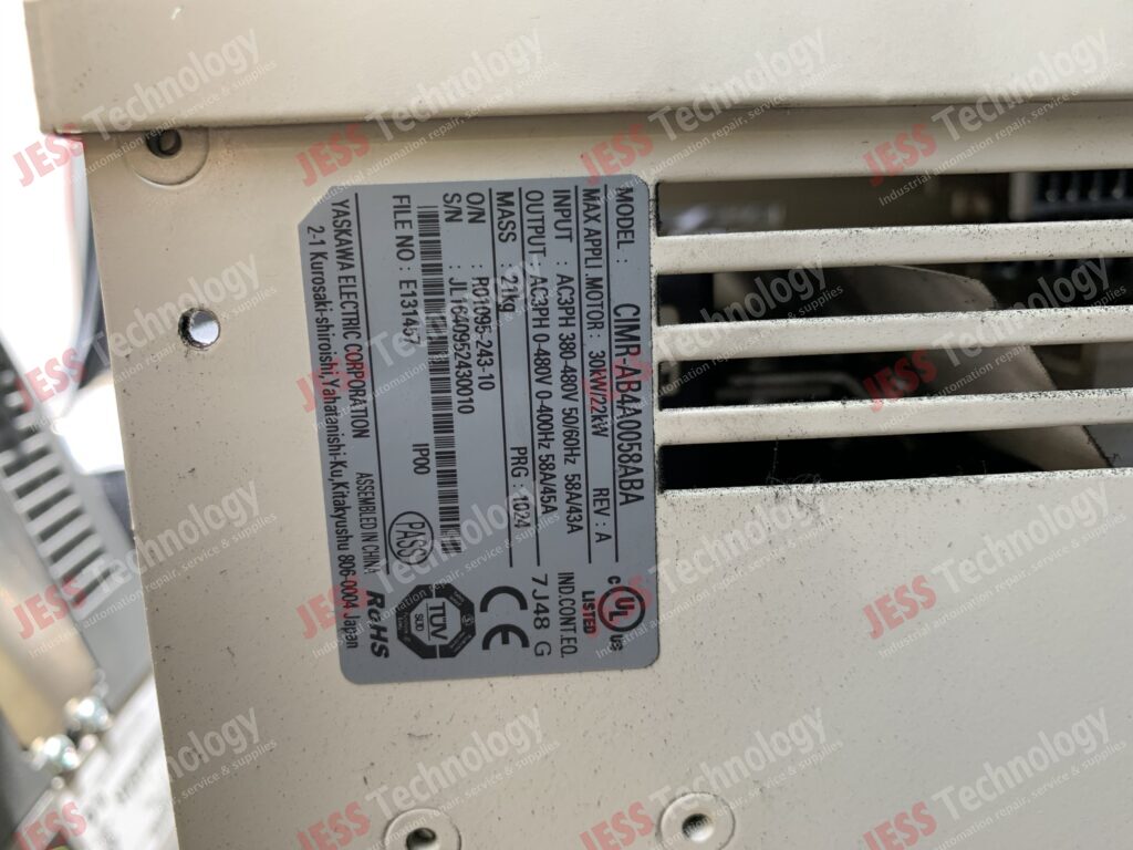 Image #3 of Repair YASKAWA CIMR-AB4A0058ABA YASKAWA INVERTER A1000 30kW/22kW JL1640952430010 in Malaysia, Singapore, Thailand, Indonesia