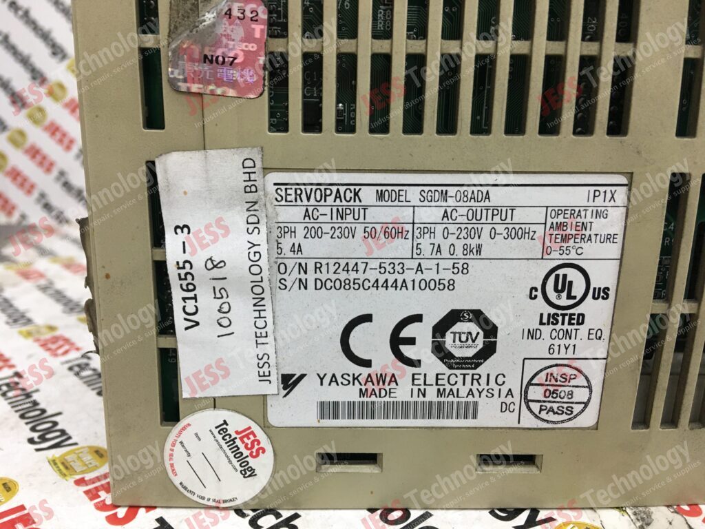 Image #4 of Repair YASKAWA SGDM-08ADA Yaskawa servopack DC085C444410058 in Malaysia, Singapore, Thailand, Indonesia