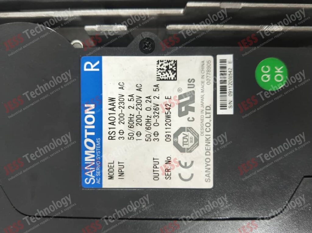 Image #2 of Repair SAN MOTION RS1A01AAW Brand: San Motion AC Servo Model: RS1A01AAW S/N: 091120W542E 091120W542E in Malaysia, Singapore, Thailand, Indonesia