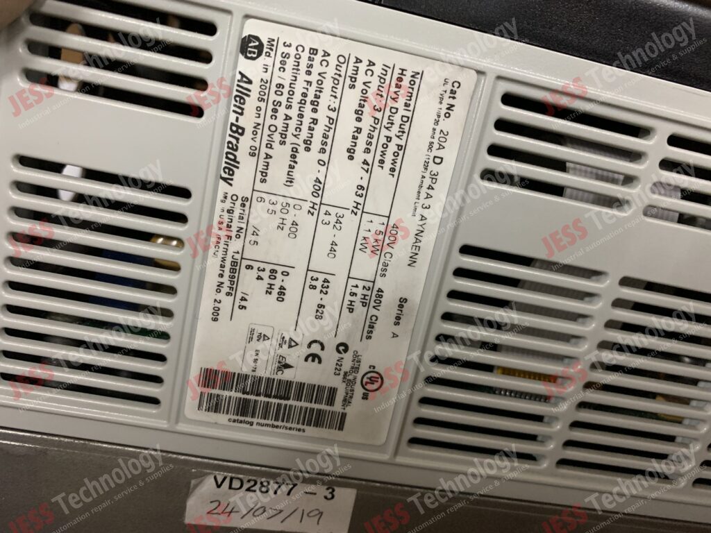 Image #3 of Repair ALLEN BRADLEY 20AD3P4A3AYNAENN Allen bradley powerflex 70 inverter (1.5kw) 1JBB9PF6 in Malaysia, Singapore, Thailand, Indonesia