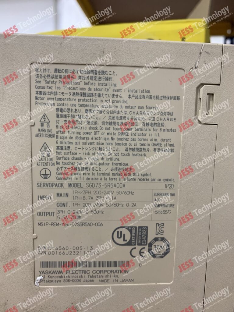 Image #3 of Repair YASKAWA SGD7S-5R5A00A yaskawa servopack D0166J232110013 in Malaysia, Singapore, Thailand, Indonesia