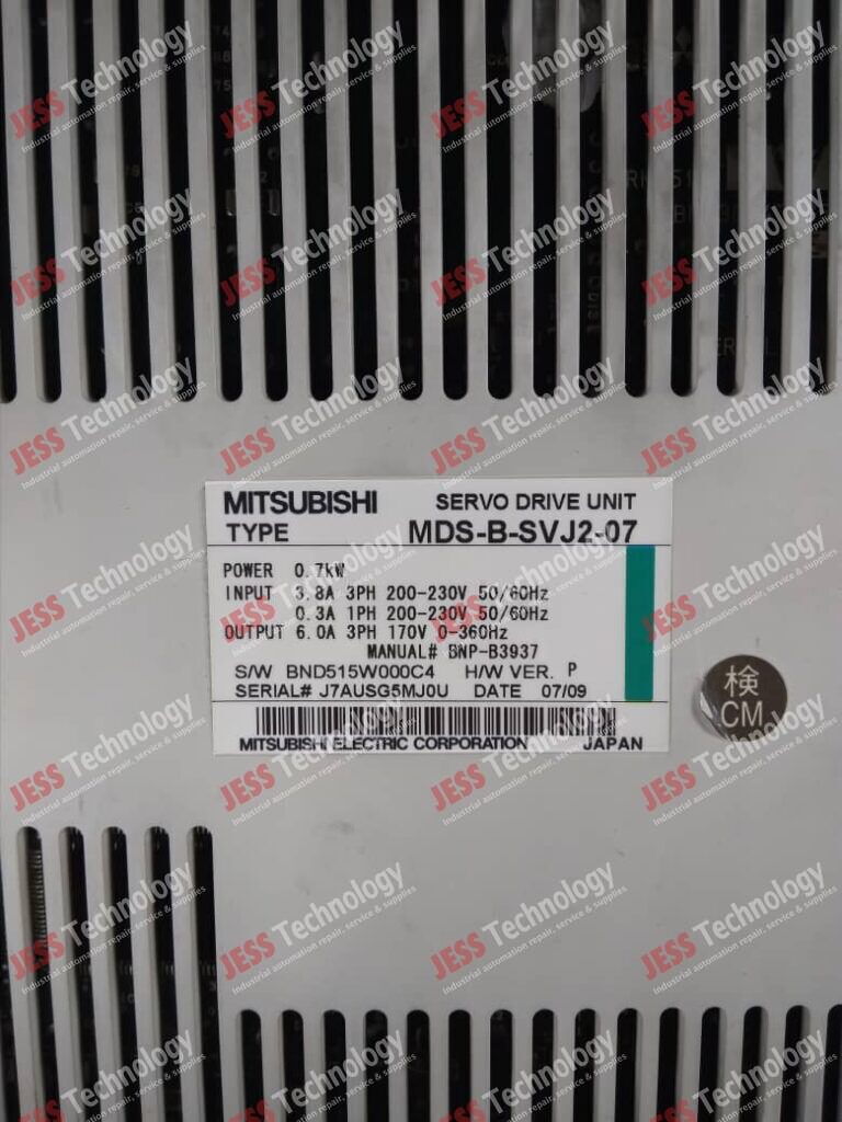 Image #2 of Repair MITSUBISHI MDS-B-SVJ2-07 Brand: Mitsubishi AC Servo Model: MDS-B-SVJ2-07 S/N: J7AUSG5MJ0U J7AUSG5MJ0U in Malaysia, Singapore, Thailand, Indonesia