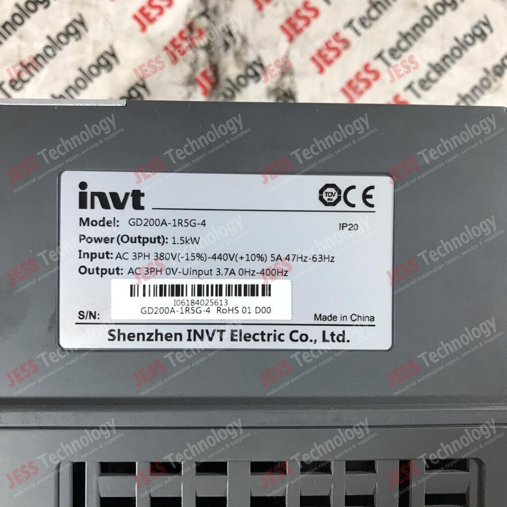 Image #3 of Repair INVT GD200A-1R5G-4 INVT INVERTER MODEL NO: GD200A-1R5G-4 SERIAL NO: I06184025613 I06184025613 in Malaysia, Singapore, Thailand, Indonesia