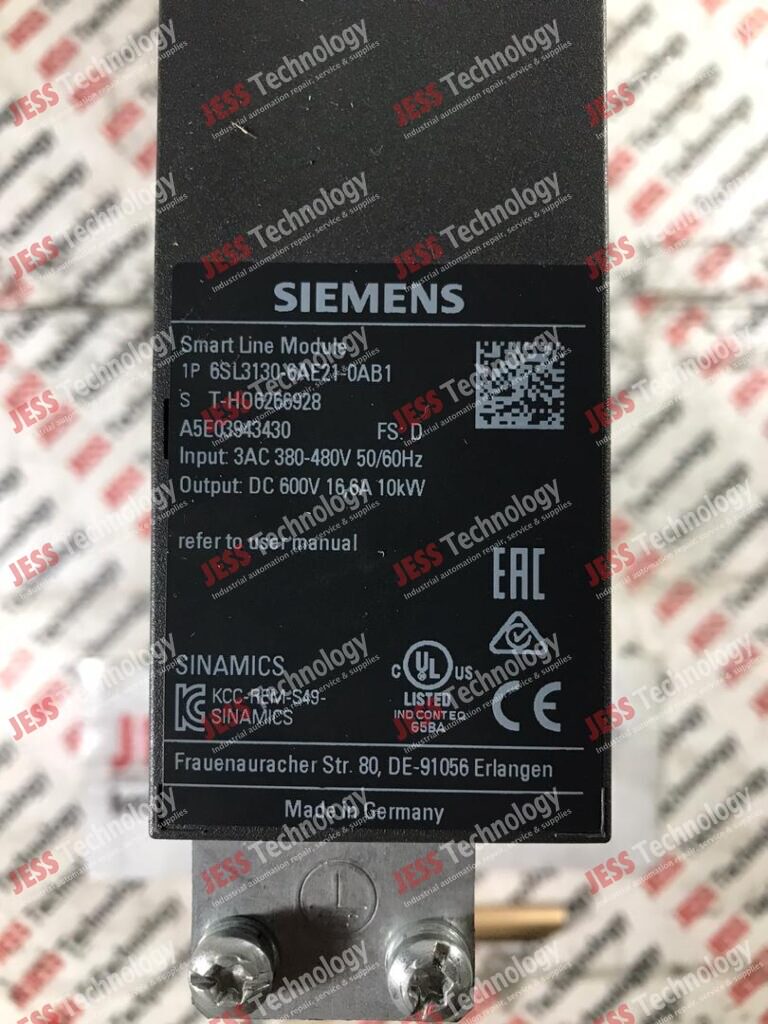 Image #1 of Repair SIEMENS A5E03943430 SIEMENS SINAMIC MODULE. MODEL NO: A5E03943430. SERIAL NO: T-H06266928 T-H06266928 in Malaysia, Singapore, Thailand, Indonesia