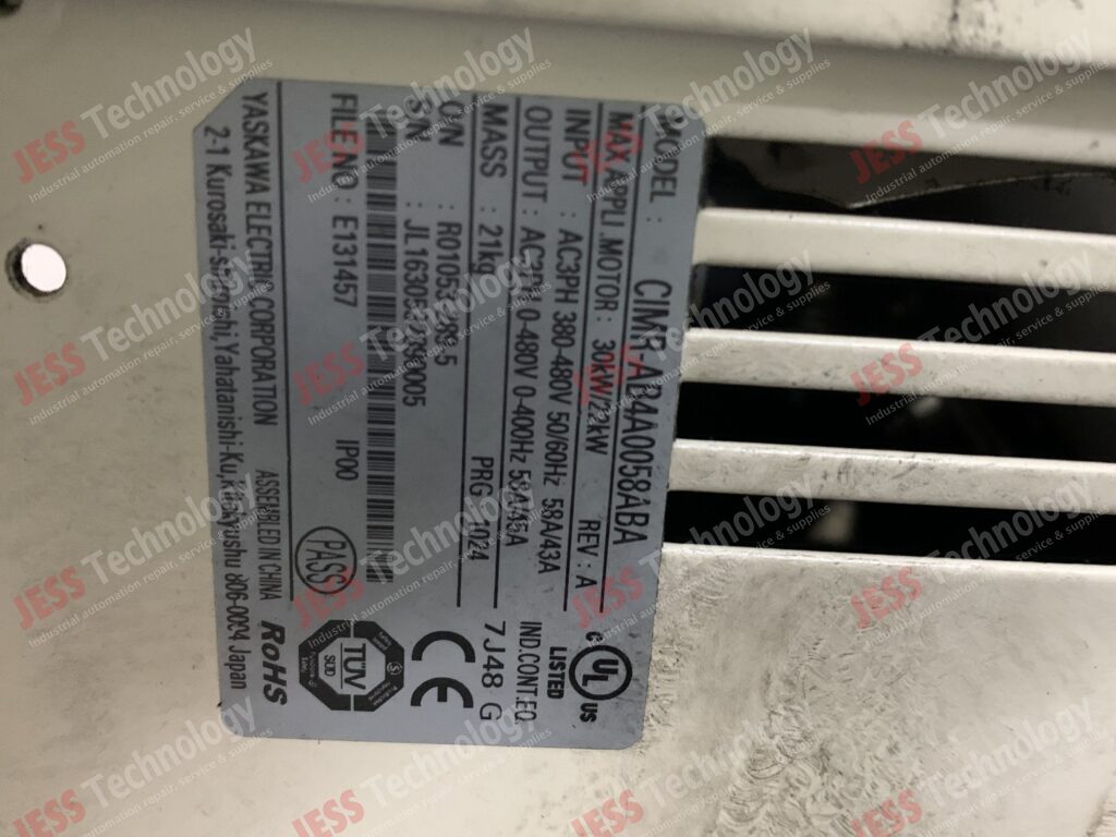 Image #3 of Repair YASKAWA CIMR-AB4A0058ABA yaskawa inverter A1000 JL1630532890005 in Malaysia, Singapore, Thailand, Indonesia