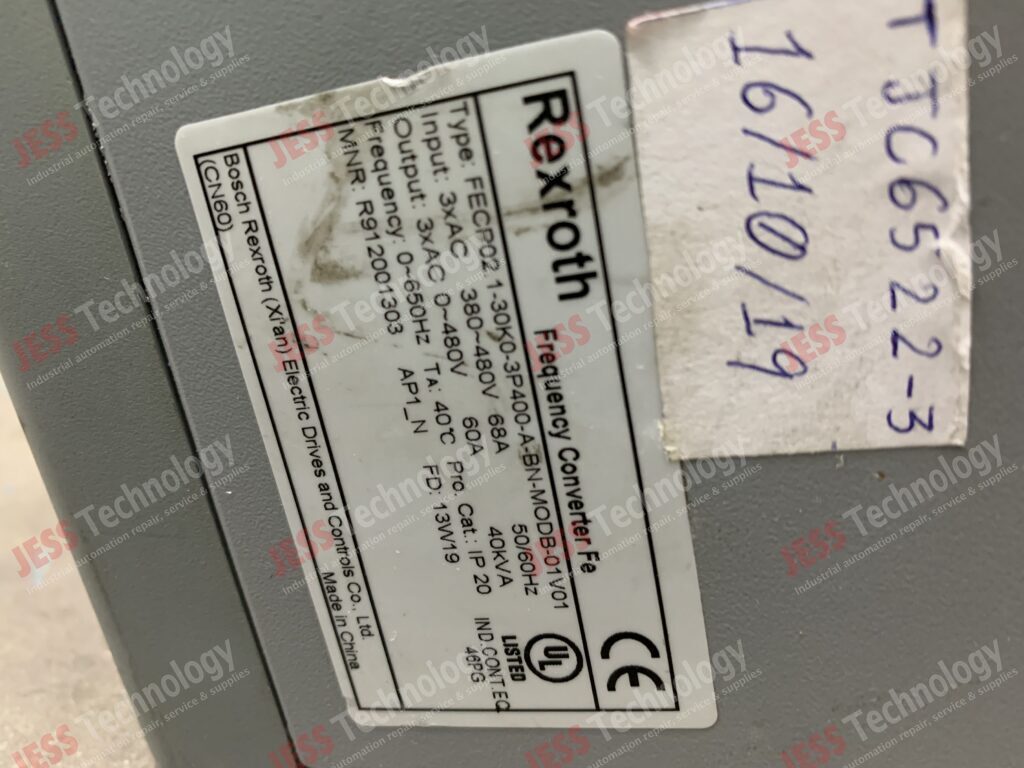 Image #3 of Repair REXROTH FECP02. 1-30K0-3P400-A-BN-MODB-01V01 Rexroth Inverter - in Malaysia, Singapore, Thailand, Indonesia