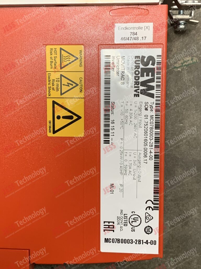 Image #4 of Repair SEW MC07B0003-2B1-4-00 SEW Eurodrive 01.7520601605.0006.17 in Malaysia, Singapore, Thailand, Indonesia