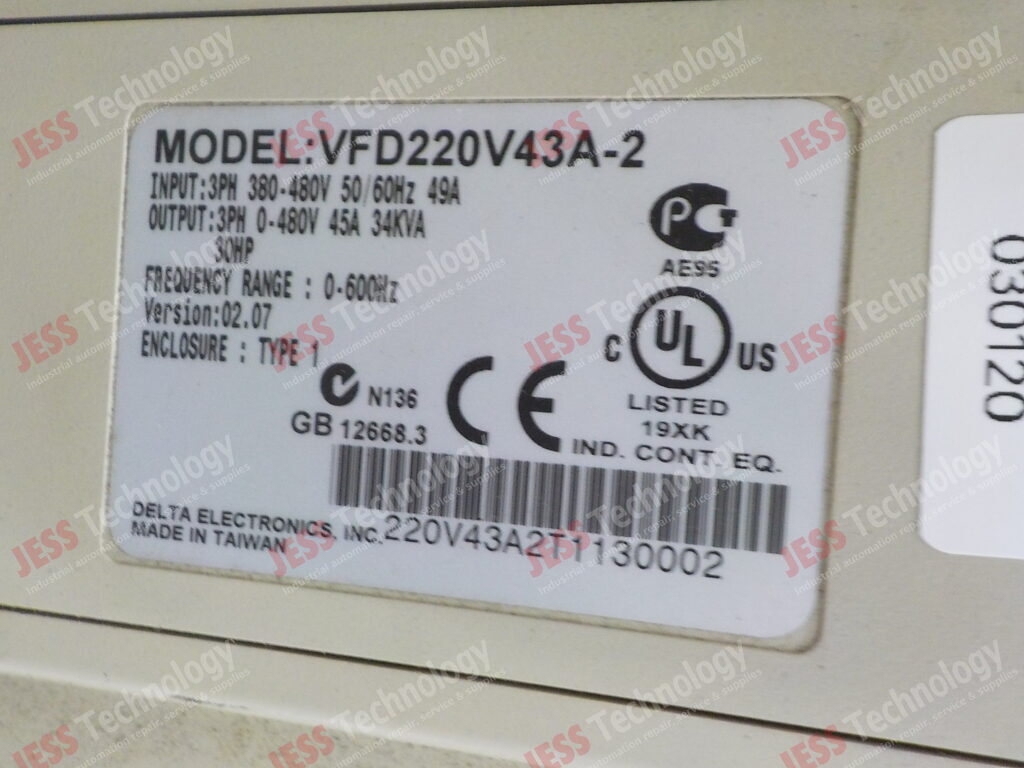 Image #1 of Repair DELTA VFD220V43A-2 Delta inverter 220V43A2T1130002 in Malaysia, Singapore, Thailand, Indonesia