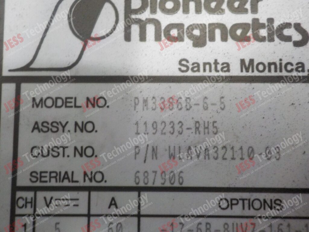 Image #1 of Repair PIONEER MAGNETICS PM33868-6-5 Dc power supply 687906 in Malaysia, Singapore, Thailand, Indonesia
