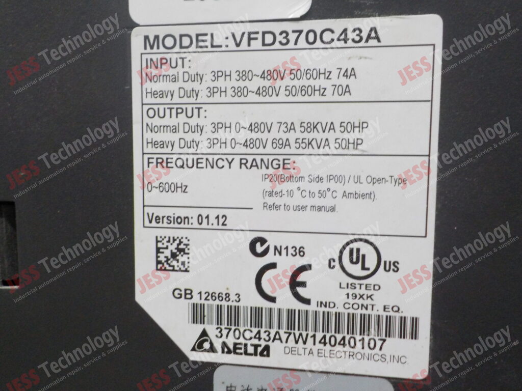 Image #1 of Repair DELTA VFD370C43A Delta inverter 370C43A7W14040107 in Malaysia, Singapore, Thailand, Indonesia